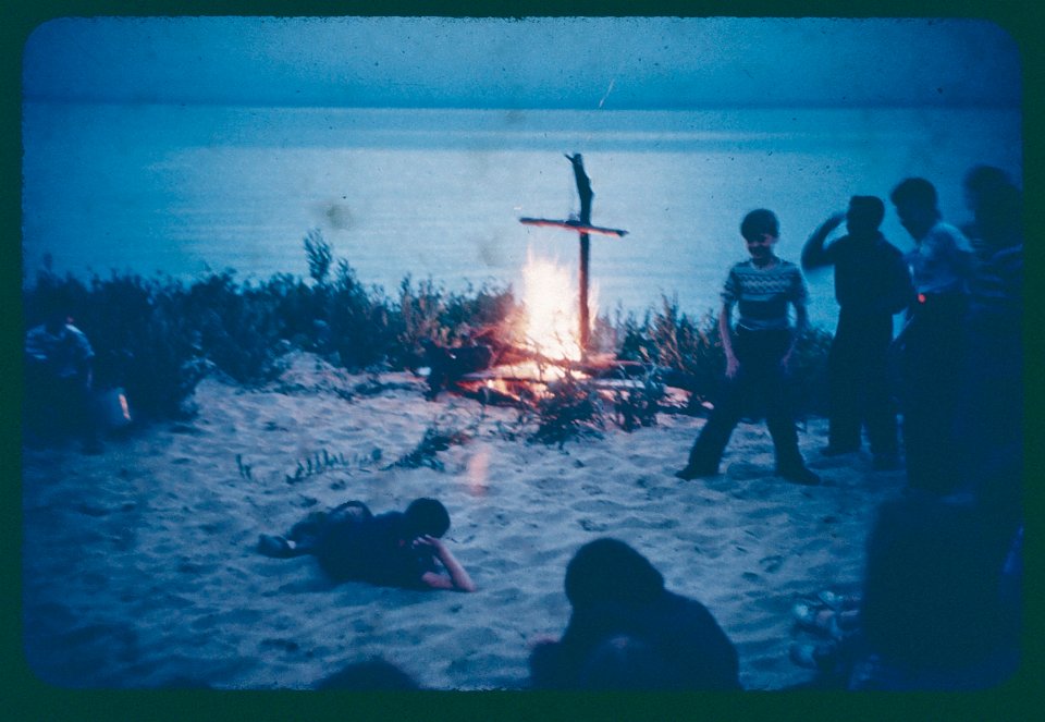 Campfire on Beach 1962